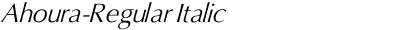 Ahoura-Regular Italic